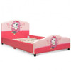Kids Children Upholstered Platform Toddler Girl Pattern Bed