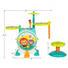 3 Pieces Electric Kids Drum Set with Microphone Stool Pedal