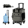 50-Can Large Leakproof Rolling Cooler with Detachable Bottom Plate-Gray