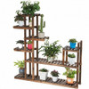 7-Tier Flower Wood Stand Plant Display Rack Storage Shelf