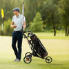 Foldable 3 Wheel Golf Pull Push Cart Trolley