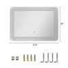 LED Bathroom Vanity Wall-Mount Mirror with Touch Button