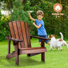 Kid's Adirondack Chair with High Backrest and Arm Rest-White