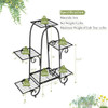 6-Tier Plant Stand with Adjustable Foot Pads-Black