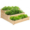 3 Tier Elevated Wooden Vegetable Garden Bed