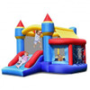 Castle Slide Inflatable Bounce House with Ball Pit and Basketball Hoop