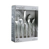 MegaChef La Vague 20 Pcs Flatware Utensil Set, Stainless Steel Silverware Metal Service for 4 in Si