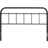 King size Vintage Dark Brown Metal Headboard with Rounded Corners