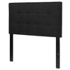 Twin size Modern Black Fabric Box-Stitch Upholstered Headboard