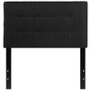 Twin size Modern Black Fabric Box-Stitch Upholstered Headboard