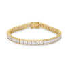 Princess Cut CZ Gold Tone Tennis Bracelet