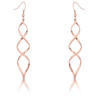 Rose Goldtone Twist Earrings