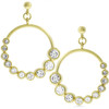 Golden Graduated Cubic Zirconia Circle Earrings