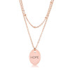 Rose Gold Plated Double Chain HOPE Necklace