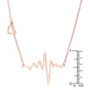 Hana Rose Gold Stainless Steel Delicate Heartbeat Necklace