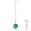 Lori 10.9ct Aqua CZ Rhodium Classic Drop Lariat Necklace