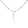 Multi-Chain Rhodium Star Necklace with CZ