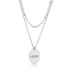 Stainless Steel Double Chain HOPE Necklace