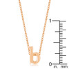 Rose Gold Finish Initial B Pendant