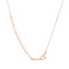 Elaina Rose Gold Stainless Steel O Initial Necklace