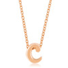 Rose Gold Finish Initial C Pendant