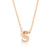 Rose Gold Finish Initial S Pendant