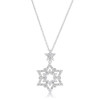 Stella 0.3ct CZ Rhodium Star Drop Necklace