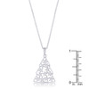 .2 ct CZ Rhodium Christmas Tree Pave Holiday Pendant