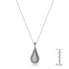 .37 Ct Tear Drop Rhodium Pendant Necklace with CZ .37 Ct Tear Drop Rhodium Pendant Necklace with CZ