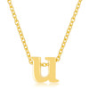 Golden Initial U Pendant