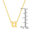 Golden Initial U Pendant