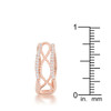 Marina 0.5ct CZ Rose Gold Abstract Cuff Ring