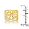 Mandy 0.6ct CZ 14k Gold Contemporary Wide Ring