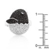 Black and White Cubic Zirconia Baby Chick Ring