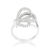 Bea 0.4ct CZ Rhodium Pave Butterfly Ring