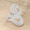 Serina 1ct CZ Rhodium Pave Circle Ring