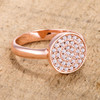 0.2ct CZ Rose Gold Pave Circle Ring