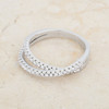 Mara 0.4ct CZ Rhodium Intertwined Simple Ring