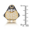 Jet Black Cubic Zirconia Penguin Ring