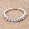 .14Ct Rhodium Plated CZ Mini Crown Stackable Band