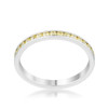 Teresa 0.5ct Jonquil CZ Stainless Steel Eternity Band