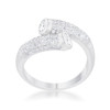 Perry 0.62ct CZ Rhodium Contemporary Wrap Ring