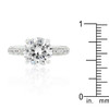 Micro-pave Cubic Zirconia Engagement Ring