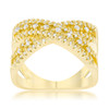 Sandy 0.37ct CZ 14k Gold Classic Criss Cross Ring