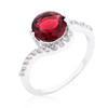 Red Swirling Engagement Ring