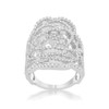 Rosa 1.25ct CZ Rhodium Filigree Cocktail Ring