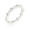 Alternating Bezel Linked Cubic Zirconia Eternity Band