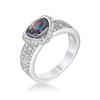 1.6 Ct Mystic Oval CZ Ring