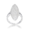 Bella 2.3ct CZ Rhodium Contemporary Cocktail Ring