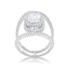 Maura 2.4ct CZ Rhodium Contemporary Cocktail Ring